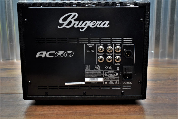 Bugera AC60 60 Watt 2 Channel with Mic Input & Effects Acoustic Guitar Combo Amplifier