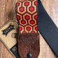 Levy's MP2-007 2" Adjustable Print Poly Guitar & Bass Strap Burgundy Red Yellow