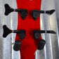 Ortega Guitars Deep Traveler D-Walker-RD Red Short Scale Acoustic Electric Bass & Bag #6015 B Stock