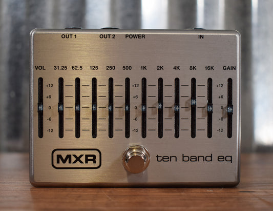 Dunlop MXR M108S 10 Band Graphic Equalizer & Power Supply Guitar EQ Effect Pedal