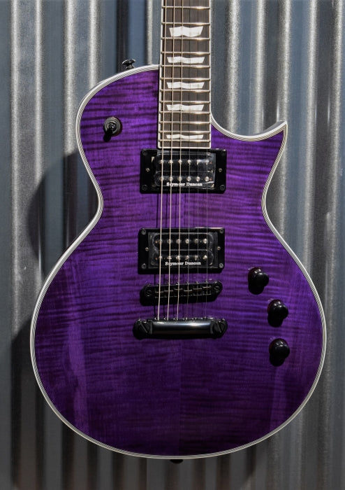 ESP LTD EC-1000 Flame Maple Top See Thru Purple Seymour Duncan Guitar & Bag EC1000FMSTP #0708