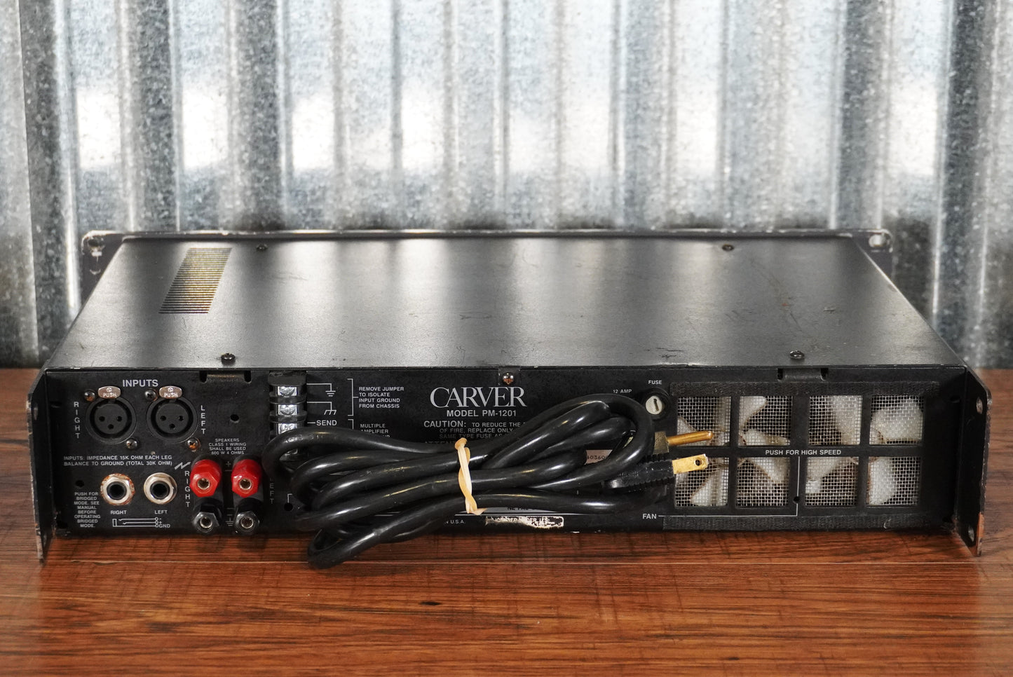 Carver PM1201 Magnetic Field 450 Watt 2 Channel Power Amplifier Rackmount Used