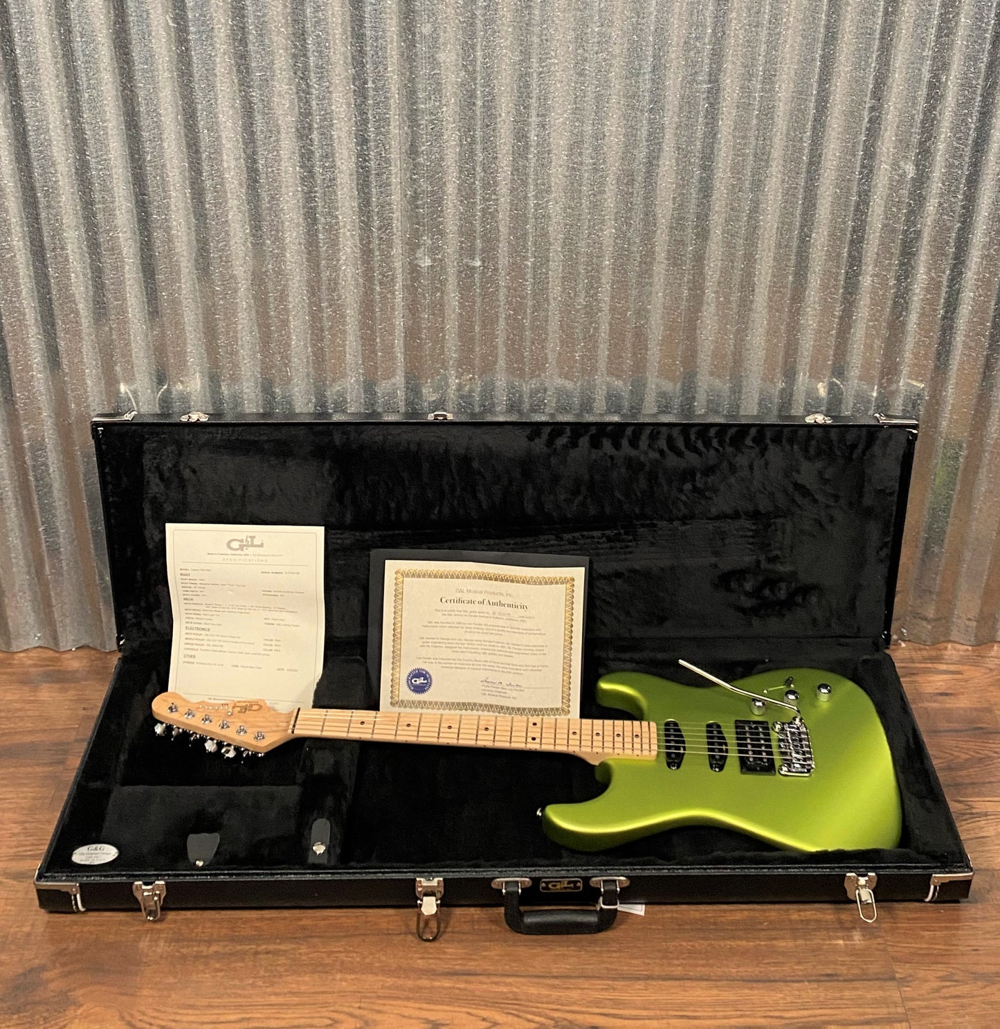 G&L USA Legacy HSS RMC Margarita Metallic Guitar & Case #5188