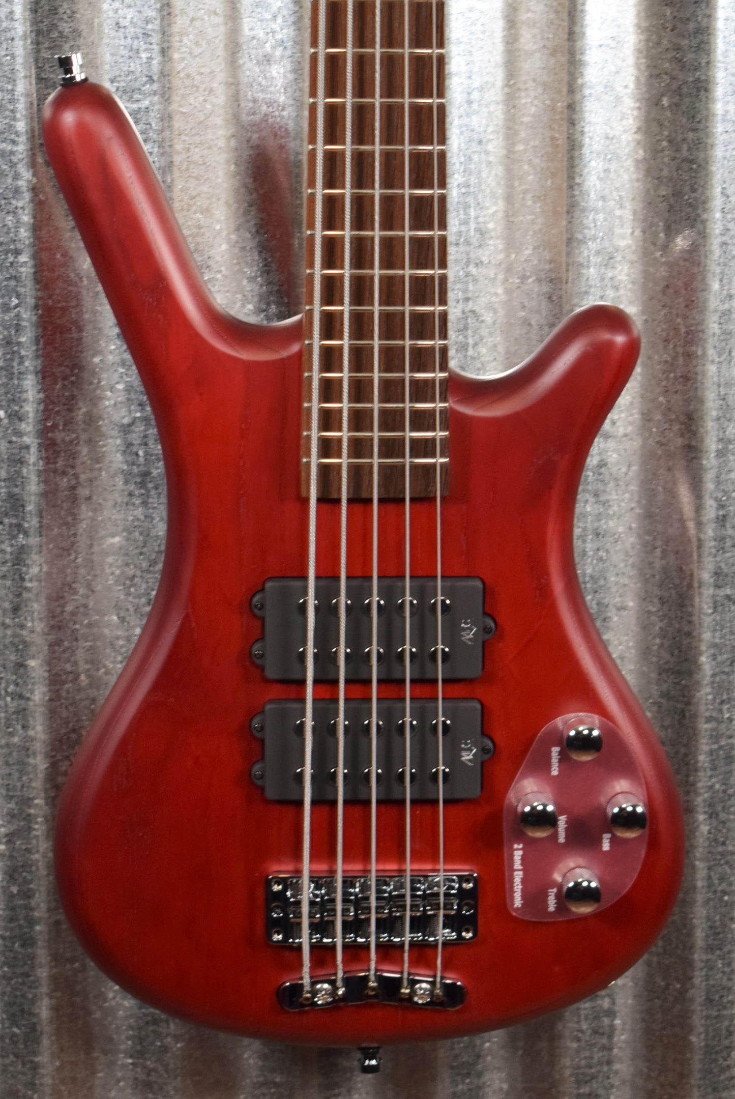 Warwick Rockbass Corvette $$ Double Buck Burgundy 5 String Bass & Bag #0818