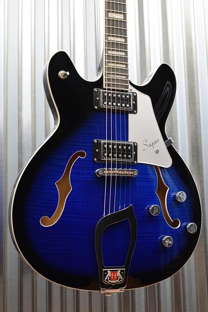 Hagstrom Super VIking SUVIK-DBS Dark Baltic Sea Semi-Hollow Guitar #625