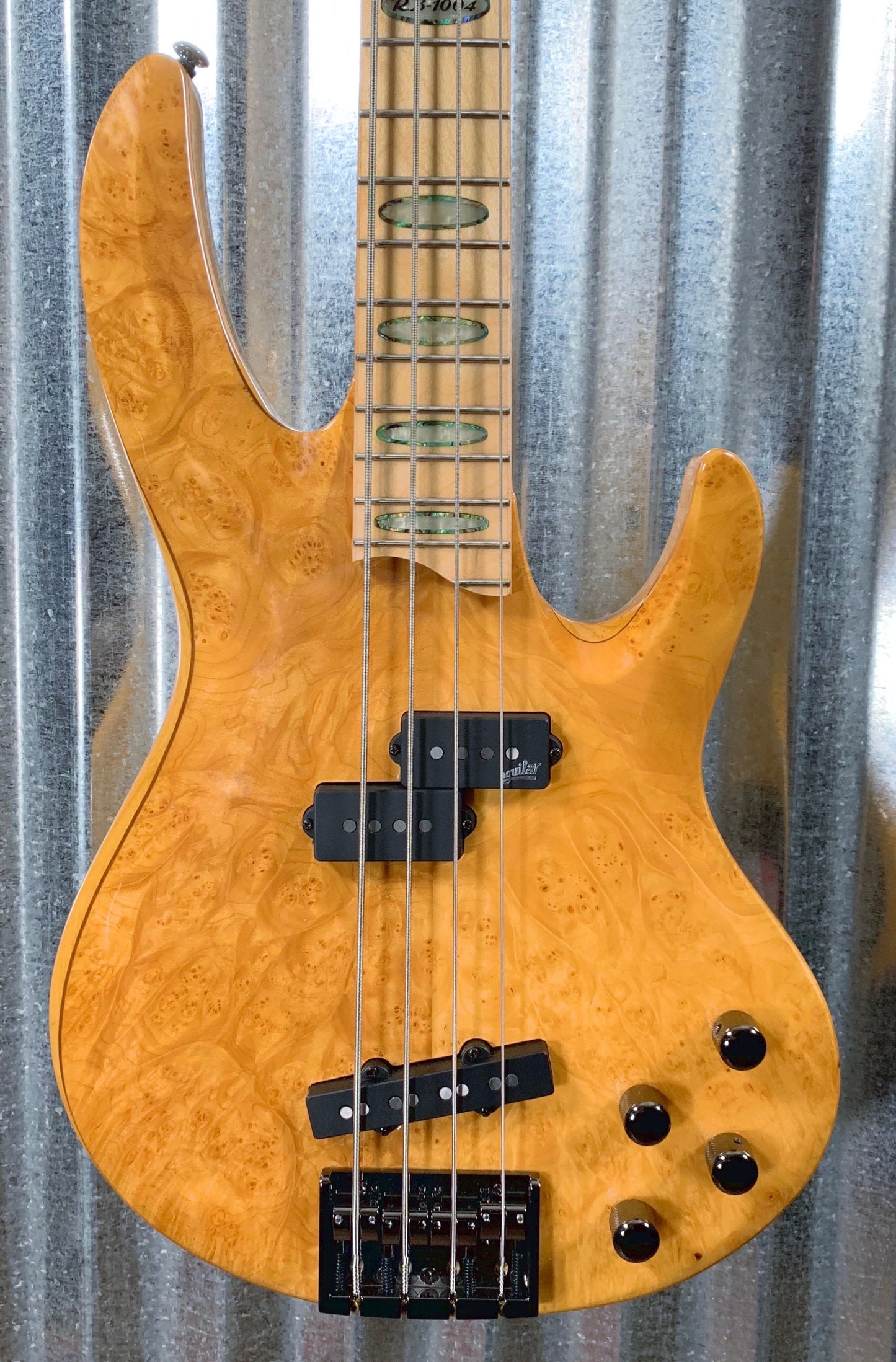 ESP LTD RB-1004 Burl Maple Honey Natural  4 String Bass LRB1004BMHN #1143