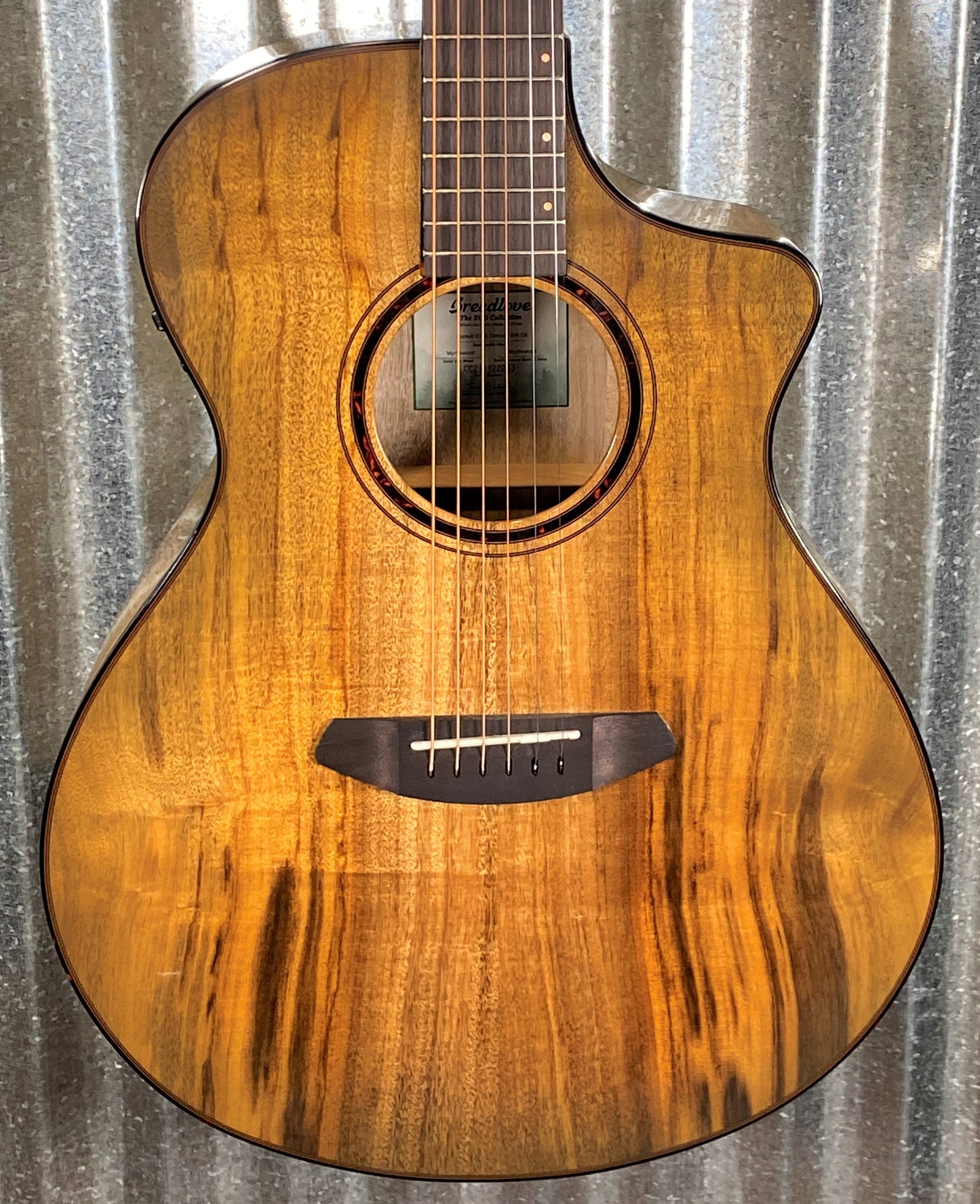 Breedlove Pursuit Exotic S Concert Sweetgrass CE Myrtlewood Acoustic Electric Guitar PSCN41CEMYMY#2233