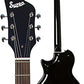 Supro Americana 1575JB Black Holiday Jet Black Semi Hollow Guitar & Gig Bag #736