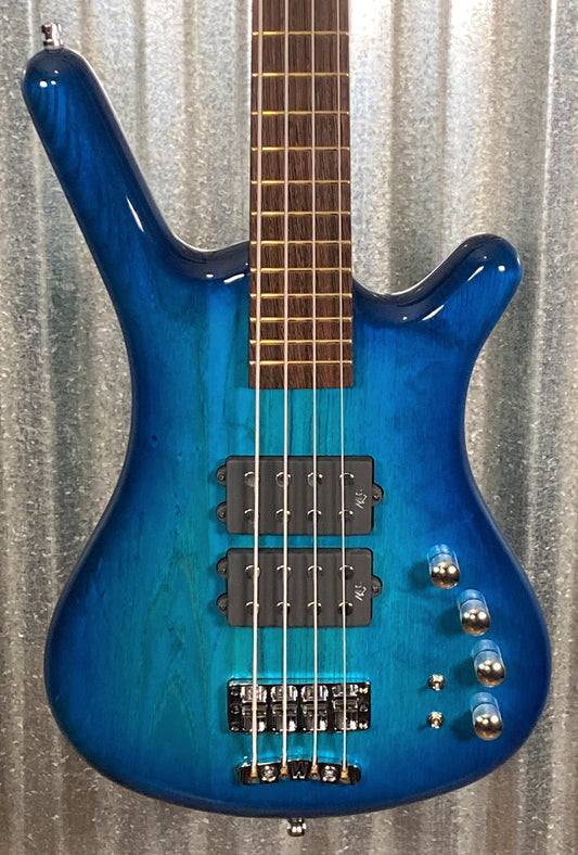 Warwick German Pro Series Corvette $$ 4 String Bass LTD Edition Lagoon Blueburst & Bag #1422