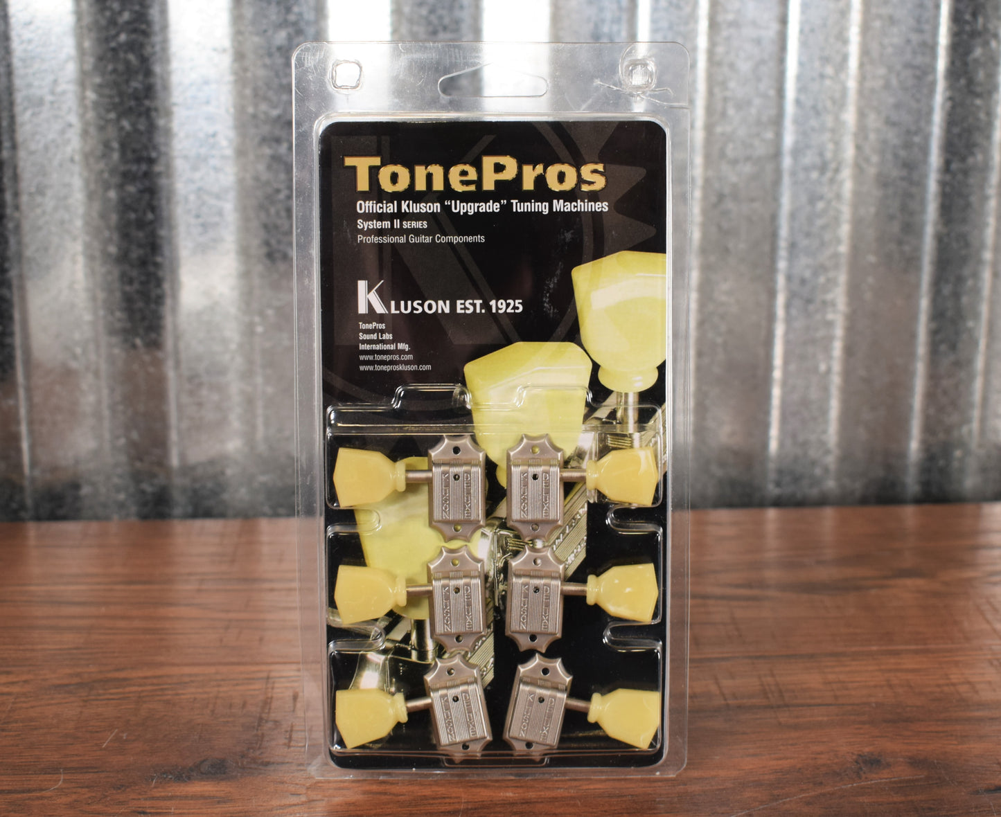 Tone Pros System II Series Original Kluson Vintage Upgrade Tuning Machine 3+3 Set Nickel Satin