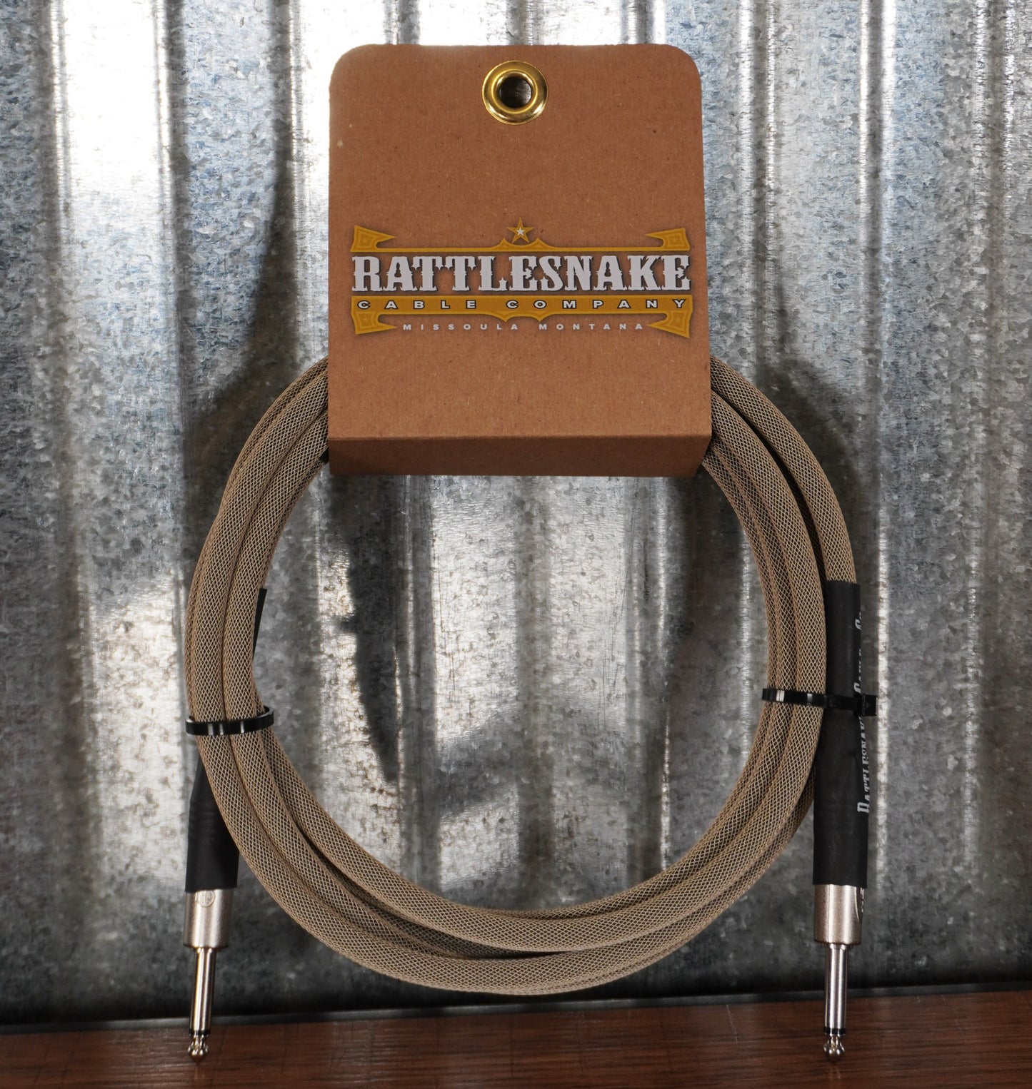 Rattlesnake Cable Co 10-ST-DT-S-NN 10' Standard Cable Dirty Tweed Straight Plugs