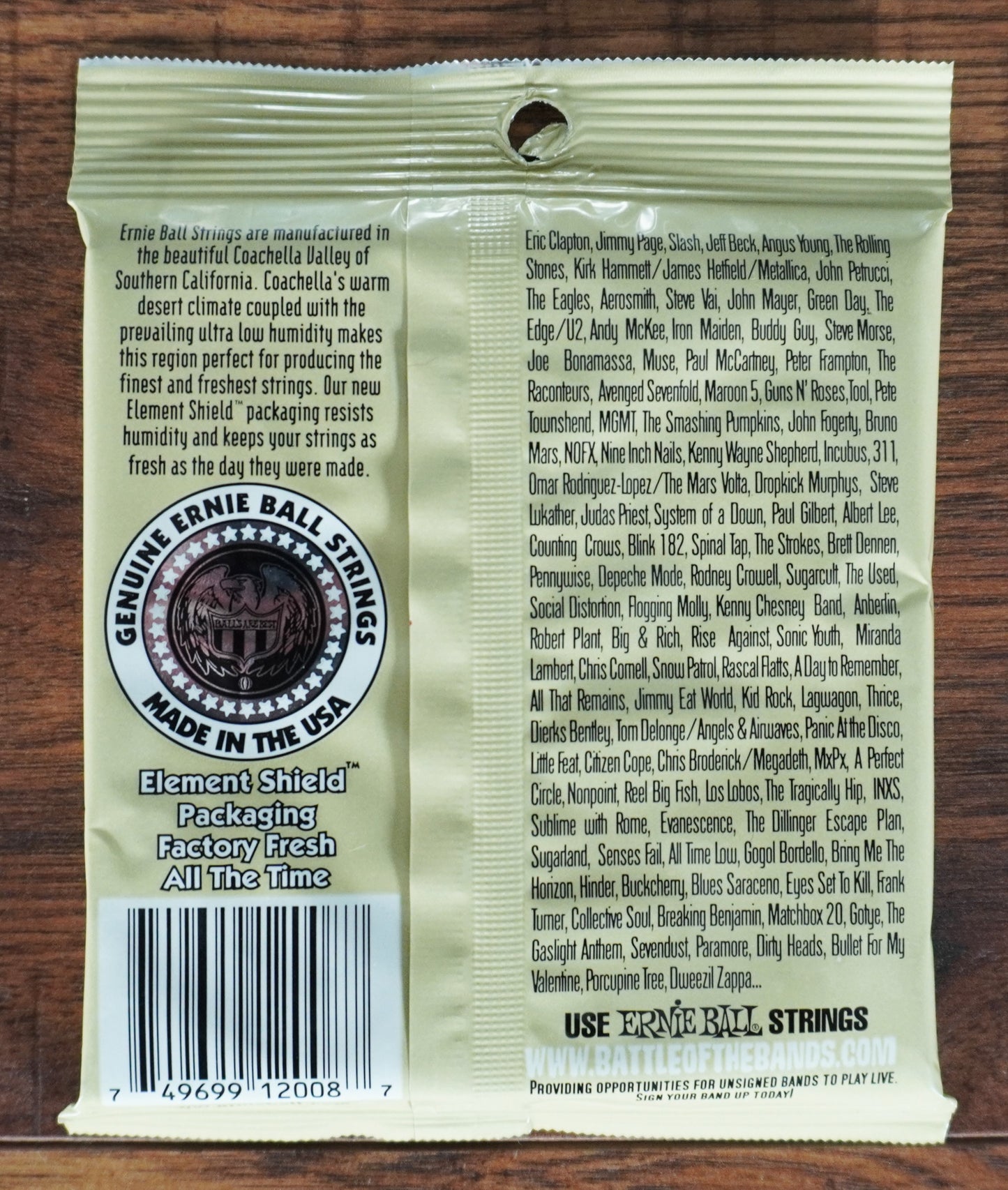 Ernie Ball 2008 Earthwood Rock and Blues Acoustic Guitar String Set 80/20 Bronze 10-52 2 Pack