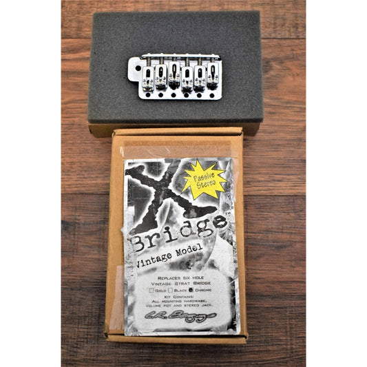LR Baggs X-Bridge Vintage Vibrato Strat Style Piezo Saddle Pickup Bridge Chrome