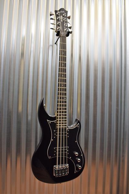 Hagstrom HB-8 Black Eight String Bass Guitar HB-8-BLK & Hardshell Case #60