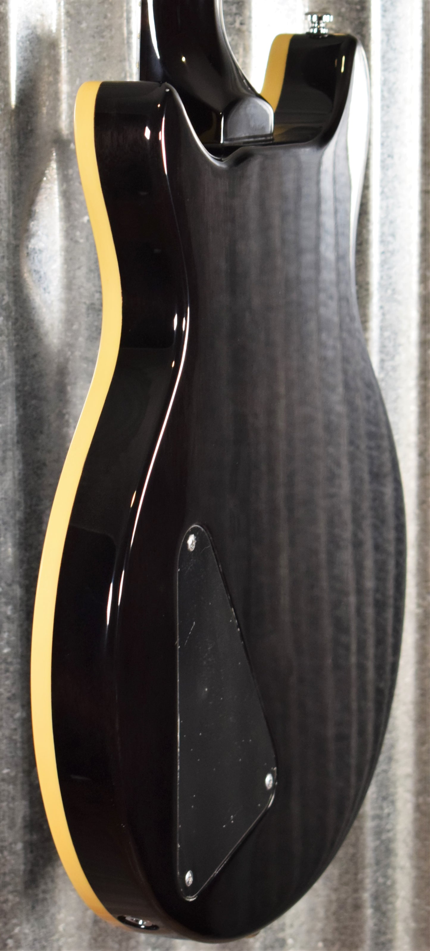 Hamer Archtop Flame Trans Black Double Cut Guitar SATF-TBK #0922 B Stock