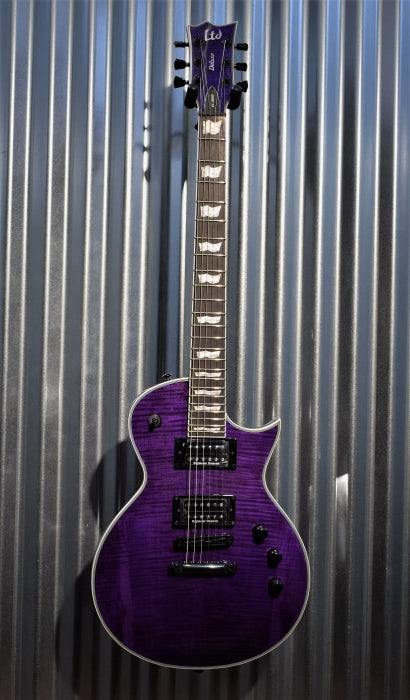 ESP LTD EC-1000 Flame Maple Top See Thru Purple Seymour Duncan Guitar & Bag EC1000FMSTP #0708