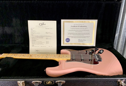 G&L USA Fullerton Custom Legacy Shell Pink Guitar & Case 2018 #1040