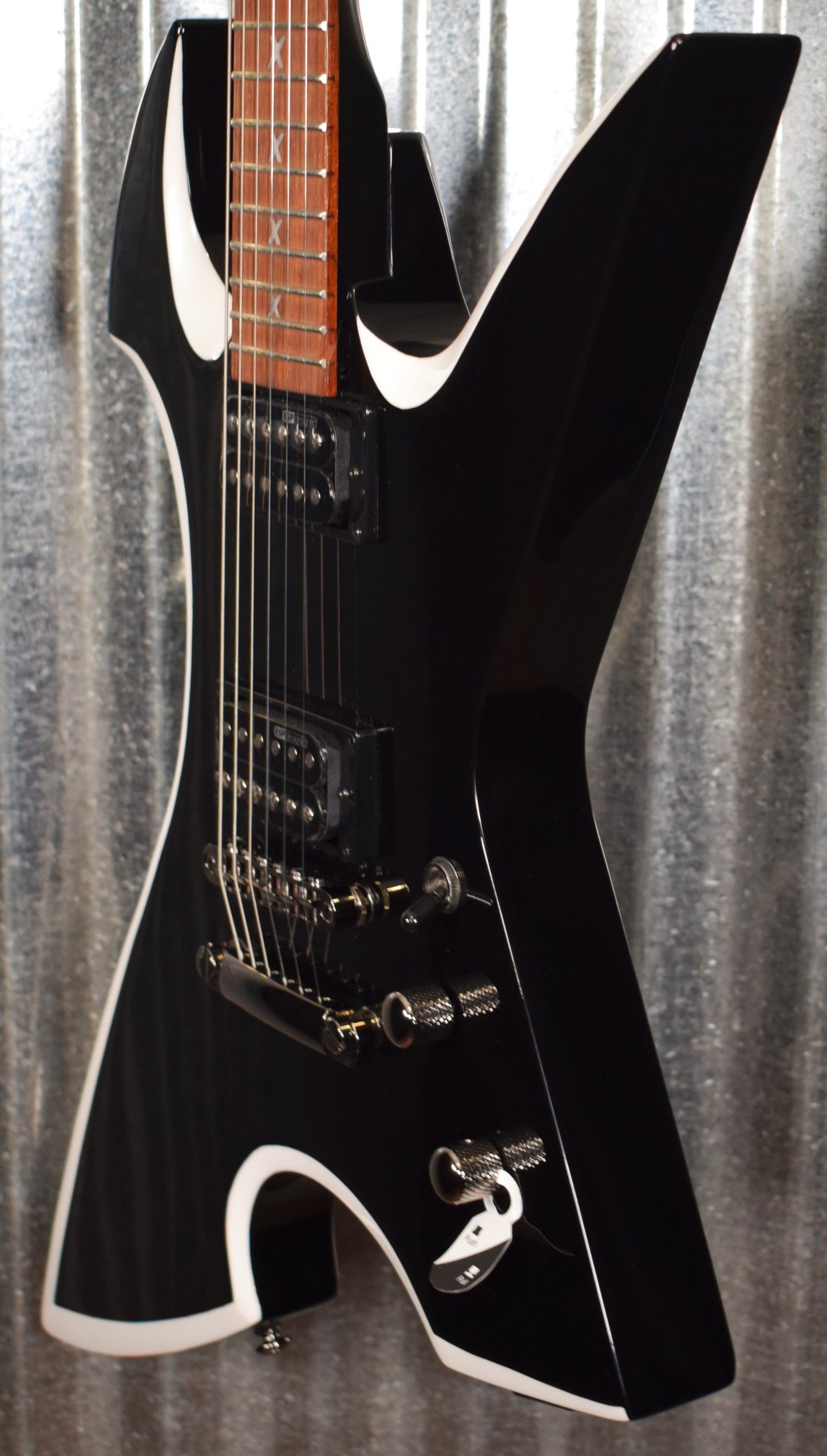 ESP LTD MAX-200 Max Cavalera Black White Bevel Guitar LMAX200RPRBW Blem #1041