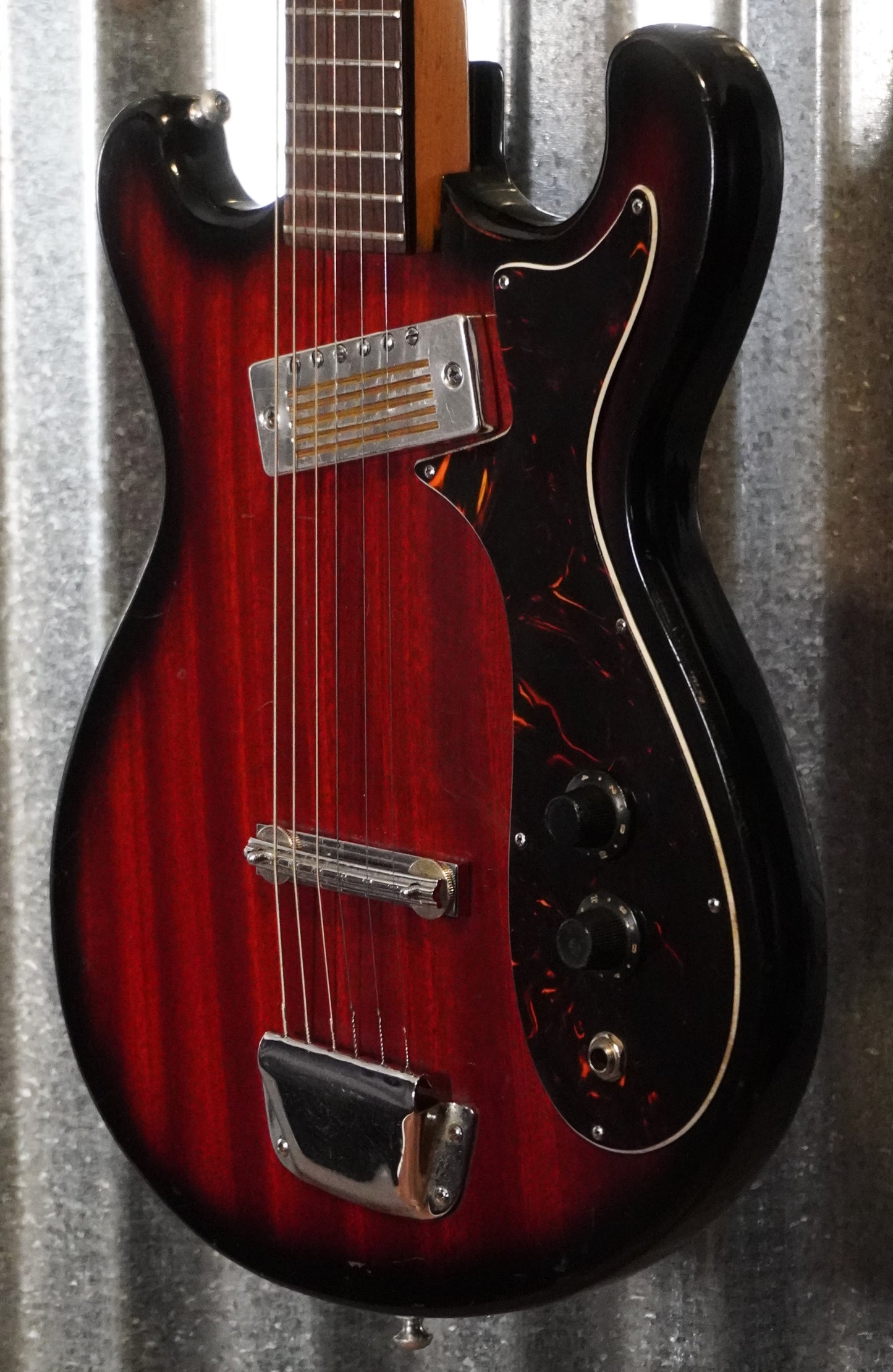 Teisco Prestige Vintage Japan Guitar Dark Cherry Burst Used