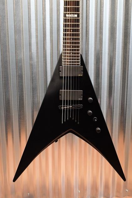 ESP LTD V-307 Flying V 7 String Guitar Black EMG 81-7 707 Pickups #538