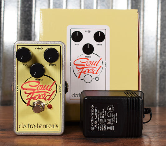 Electro-Harmonix EHX  Soul Food Distortion Fuzz Overdrive Pedal & AC Adapter
