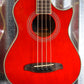 Ortega Guitars Deep Traveler D-Walker-RD Red Short Scale Acoustic Electric Bass & Bag #3267