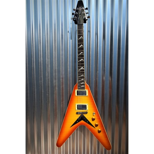 Hamer Vector Mahogany Flying V Cherry Sunburst Electric Guitar & Bag #0015