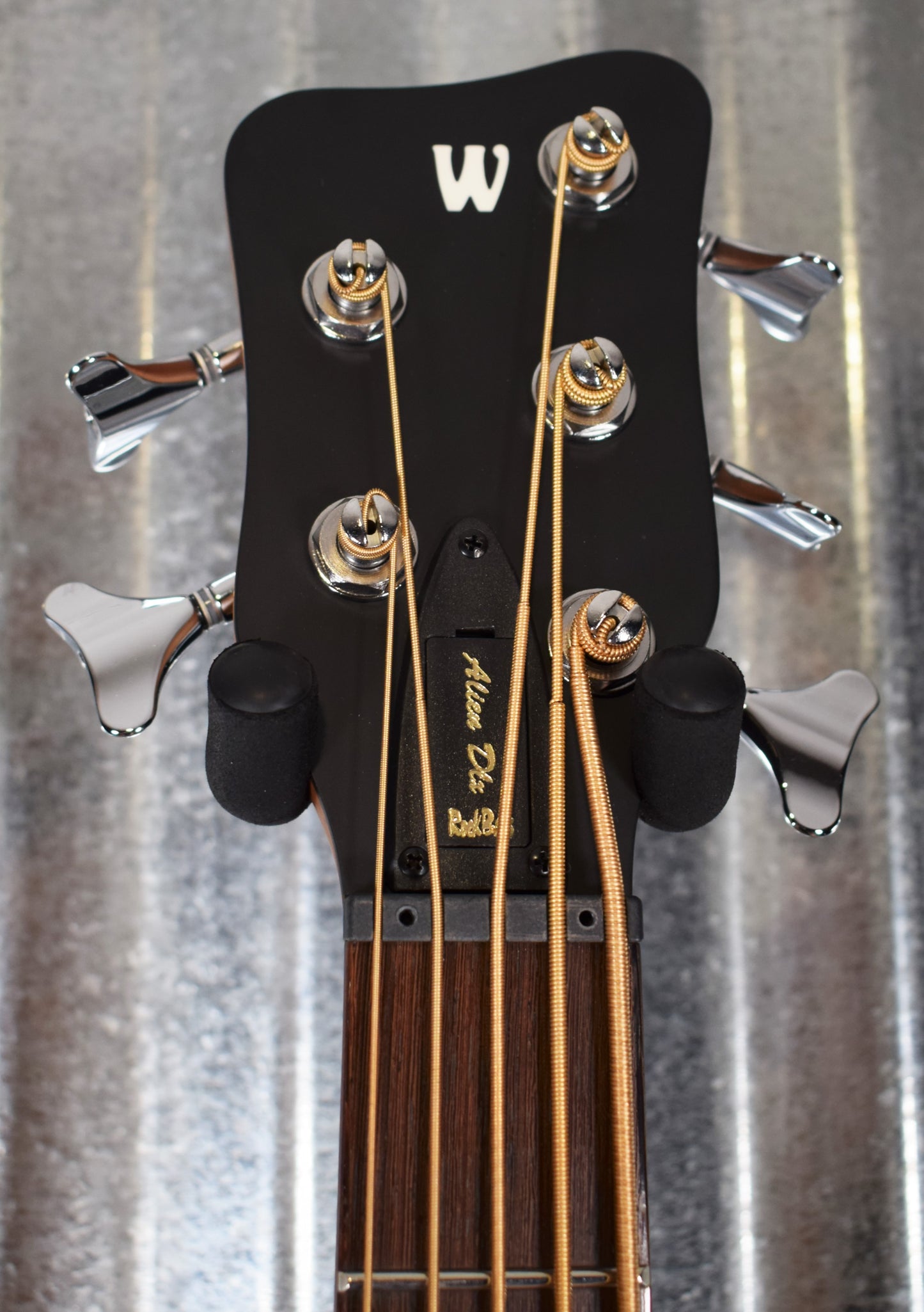 Warwick Rockbass Alien Deluxe Acoustic Electric 5 String Bass Left Hand Natural & Bag #4920