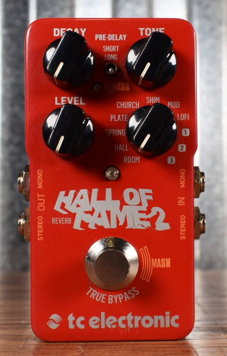TC Electronic Hall Of Fame 2 Reverb Tone Print Guitar Effect Pedal Used
