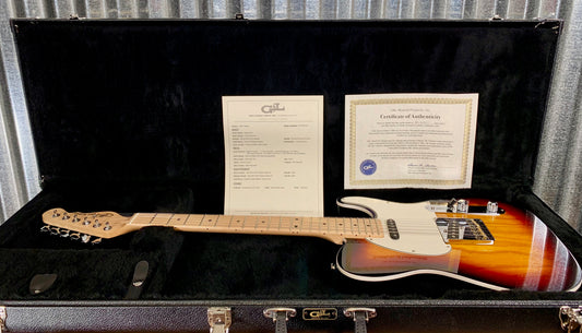 G&L USA Fullerton Custom ASAT Classic 3 Tone Sunburst Guitar & Case #2103