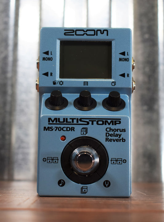 Zoom MS-70CDR MulitStomp Programmable Chorus Delay Reverb Guitar Effect Pedal Used