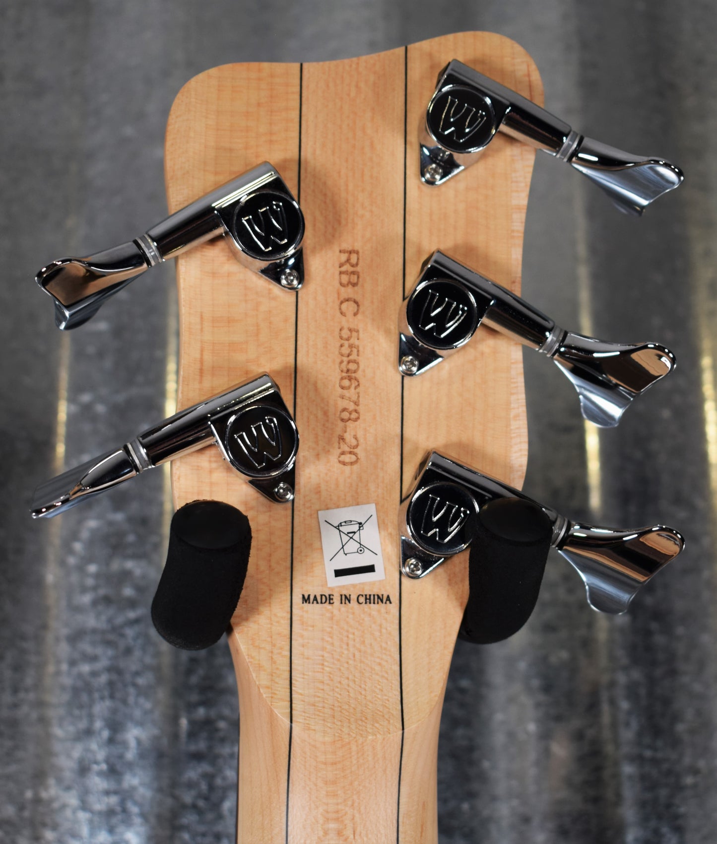 Warwick Rockbass Corvette $$ Double Buck Trans Satin Natural Active 5 String Bass & Bag #7820