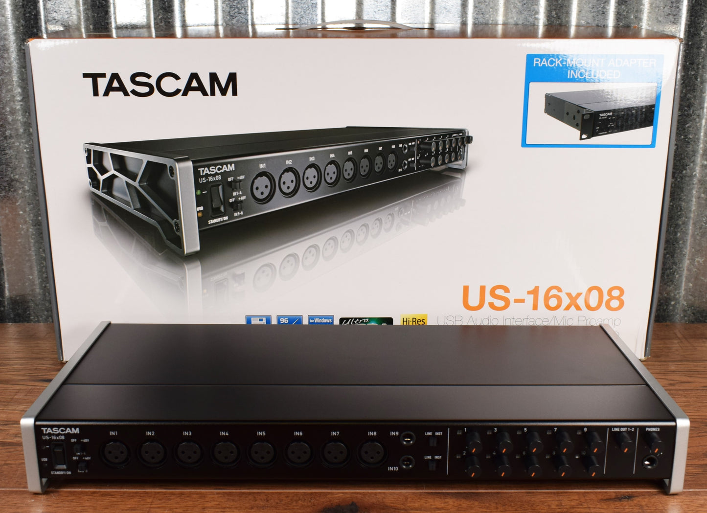 Tascam US-16x08 16x8 Channel USB Audio Midi Recording Interface