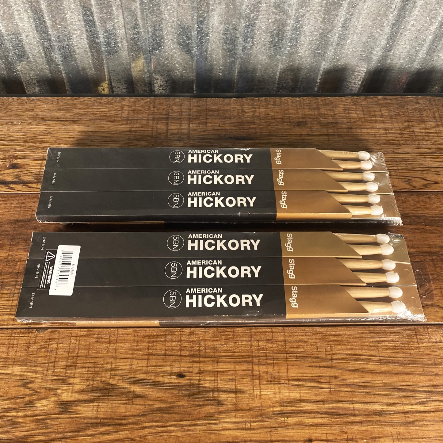 Stagg SHV5BN American Hickory 5B Nylon Tip Drum Sticks 12 Pair