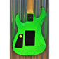BC Rich Gunslinger Retro Neon Green Single Humbucker Floyd Rose Guitar Used
