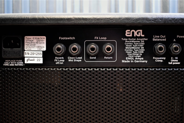 ENGL MetalMaster E309 20 Watt All Tube Reverb & Power Soak Guitar Amplifier Head Metal Master