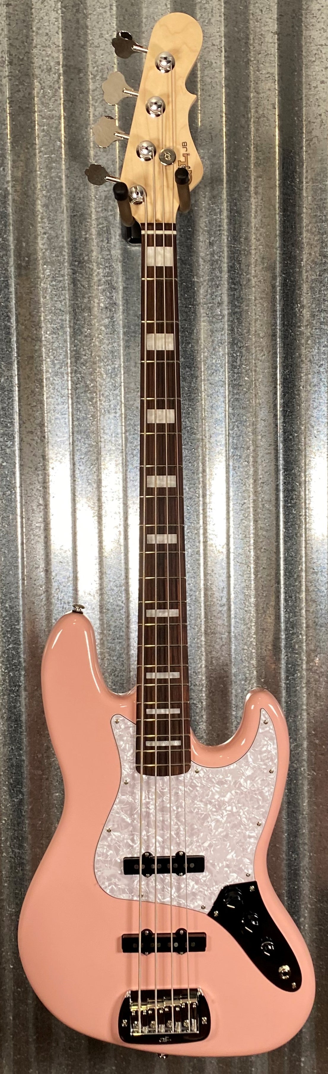 G&L USA JB 4 String Bass Shell Pink & Case #7114