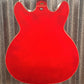 Hagstrom VIKB-WCT Viking 4 String Semi Hollow Short Scale Bass Wild Cherry Transparent #0723