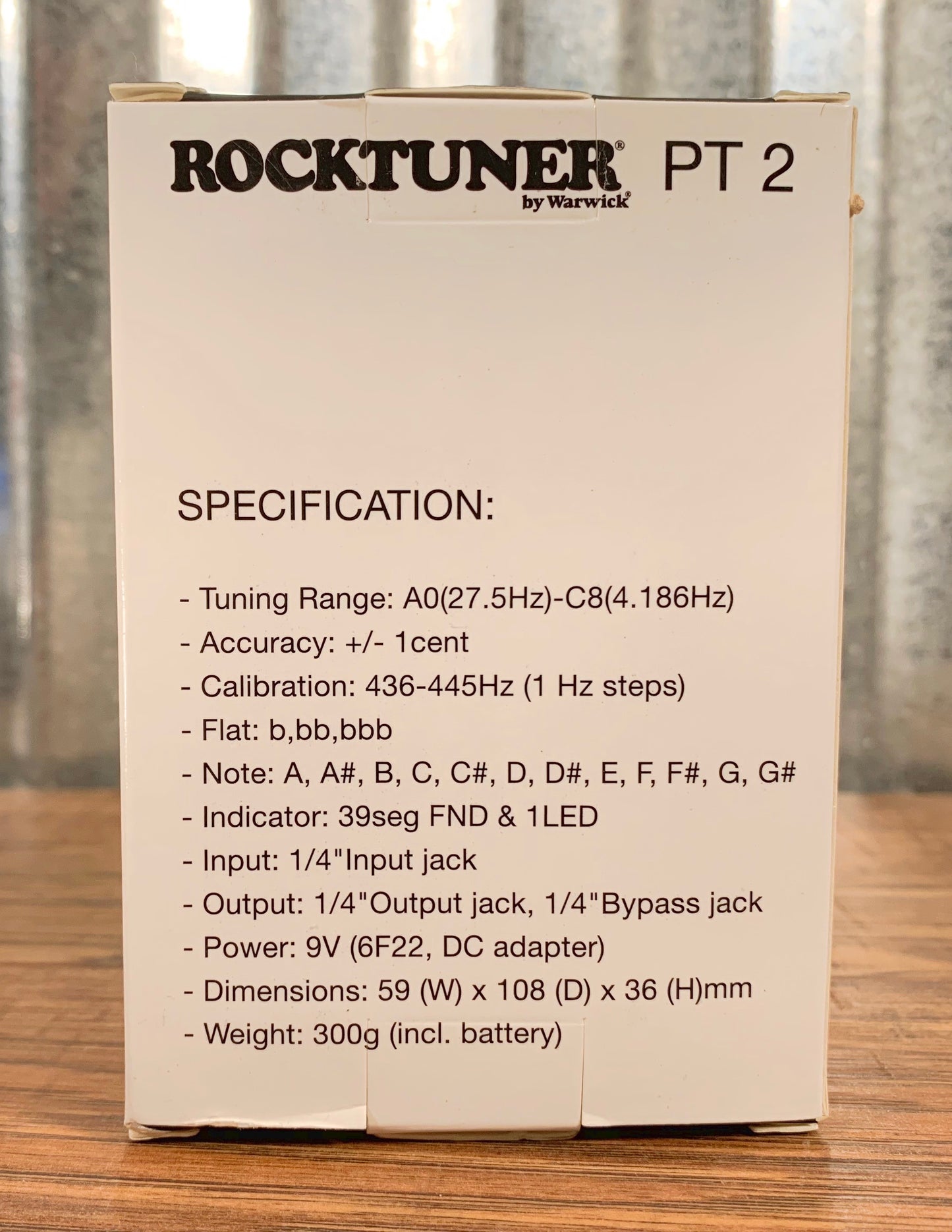 Warwick Rockboard PT2 Black Compact Calibrated Chromatic LED Guitar Effect Pedal Tuner