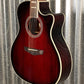 D'Angelico Premier Gramercy Grand Auditorium CE Trans Black Cherry Acoustic Electric Guitar #3995