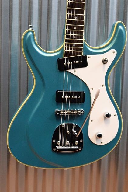 Eastwood Sidejack DLX Electric Guitar Metalic Blue with P90 Pickups #1238