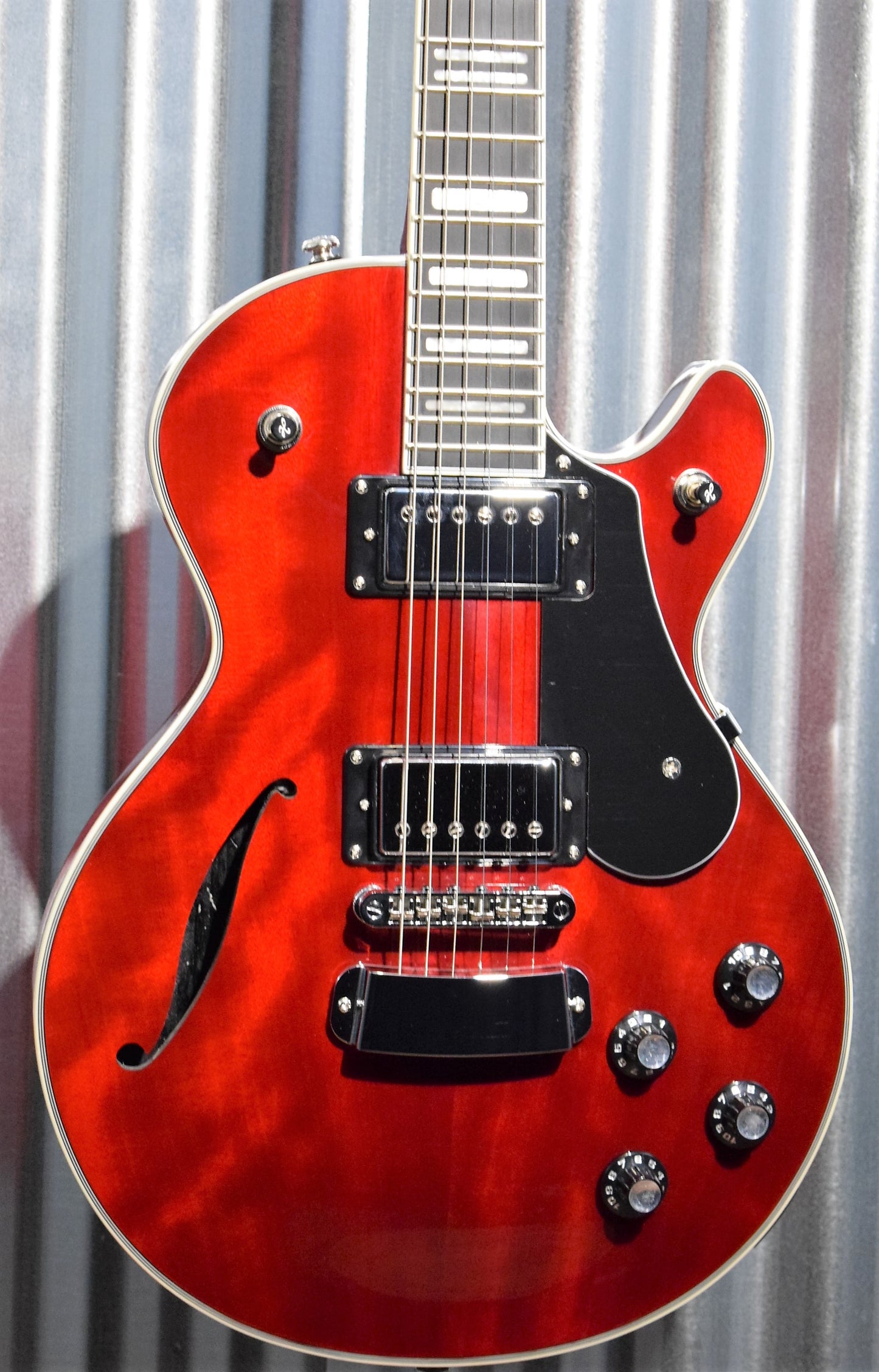 Hagstrom Swede F Wild Cherry Transparent Semi Hollow Electric Guitar #0363 Demo