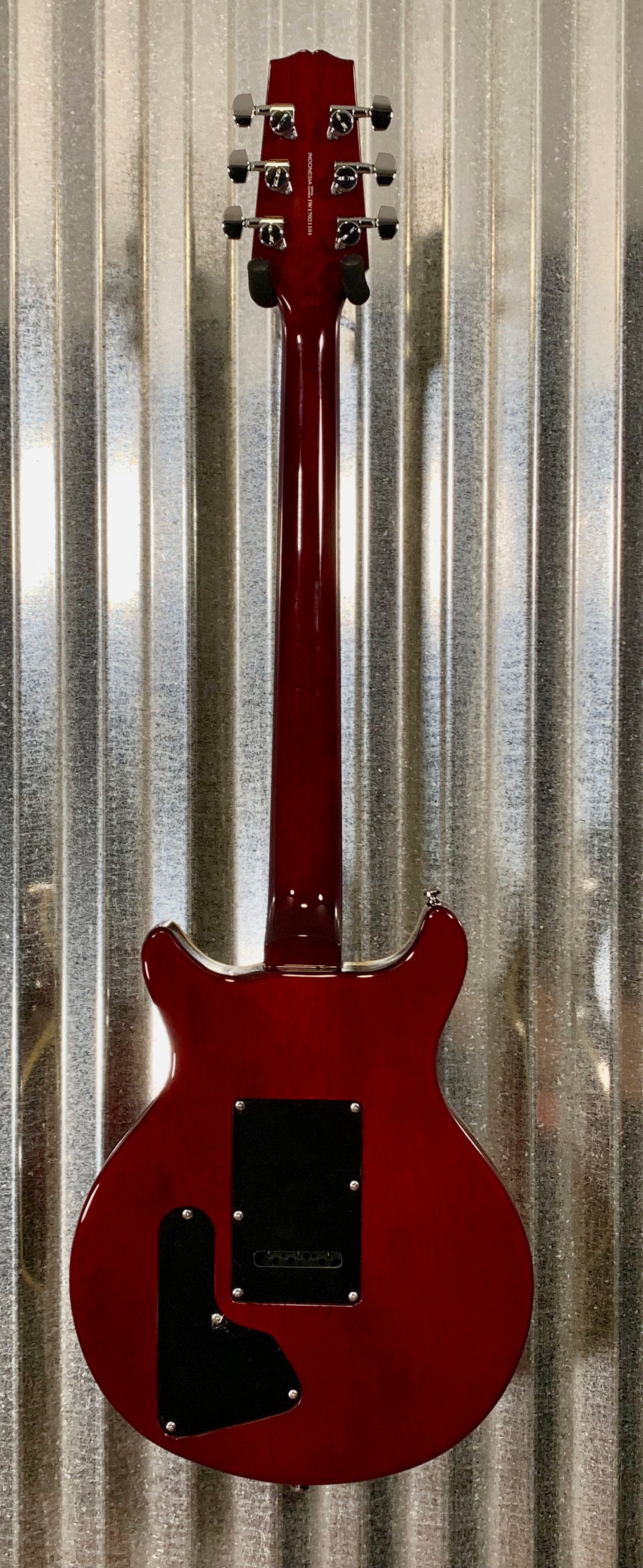 Hamer Archtop Flame Dark Cherry Wilkinson Tremolo Guitar SATFW-DCB #1101