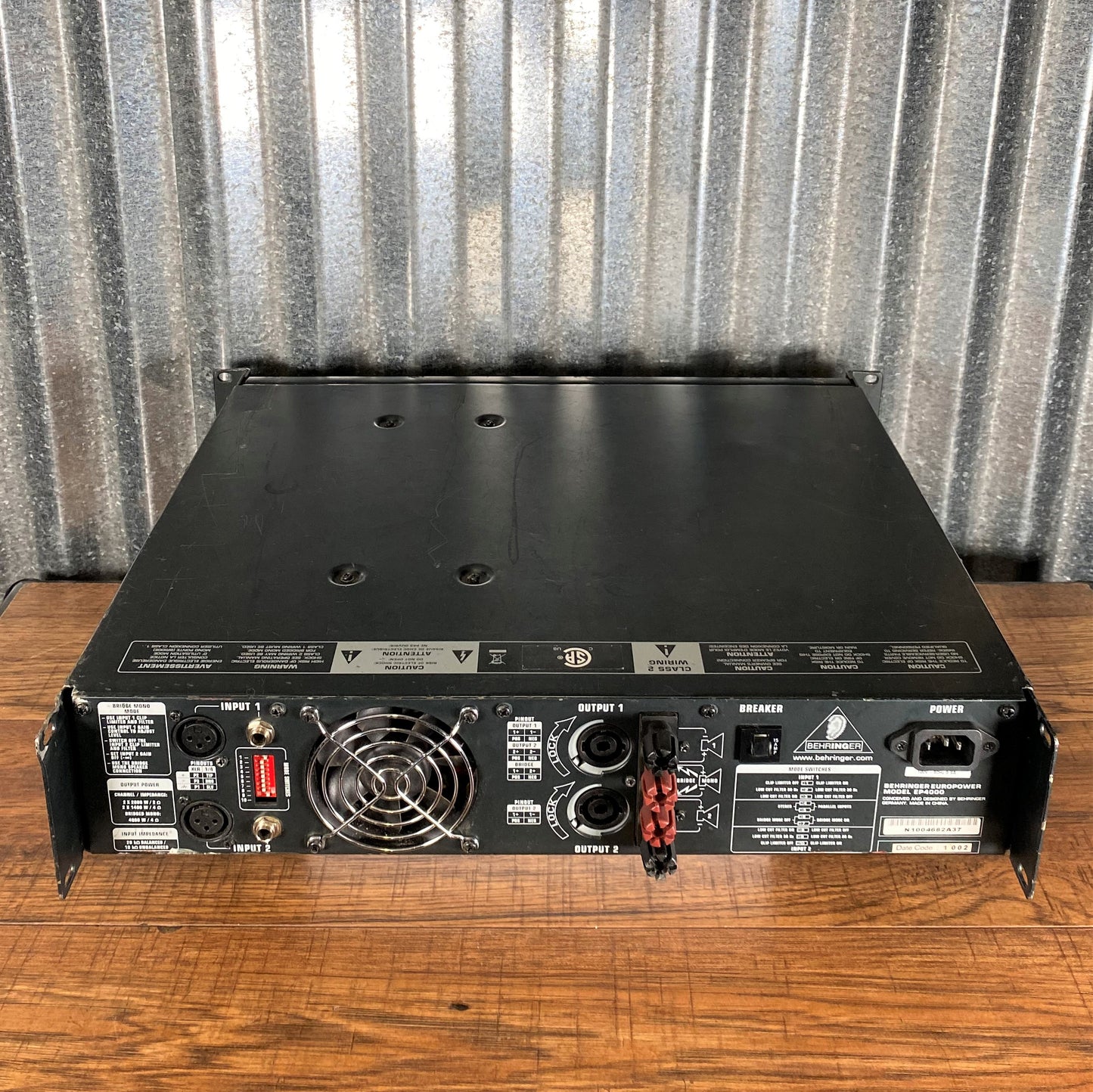 Behringer Europower EP4000 4000 Watt Two Channel Rackmountable Power Amplifier Used