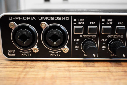 Behringer U-Phoria UMC202HD Audiophile 2x2 24 Bit USB Recording Interface Midas