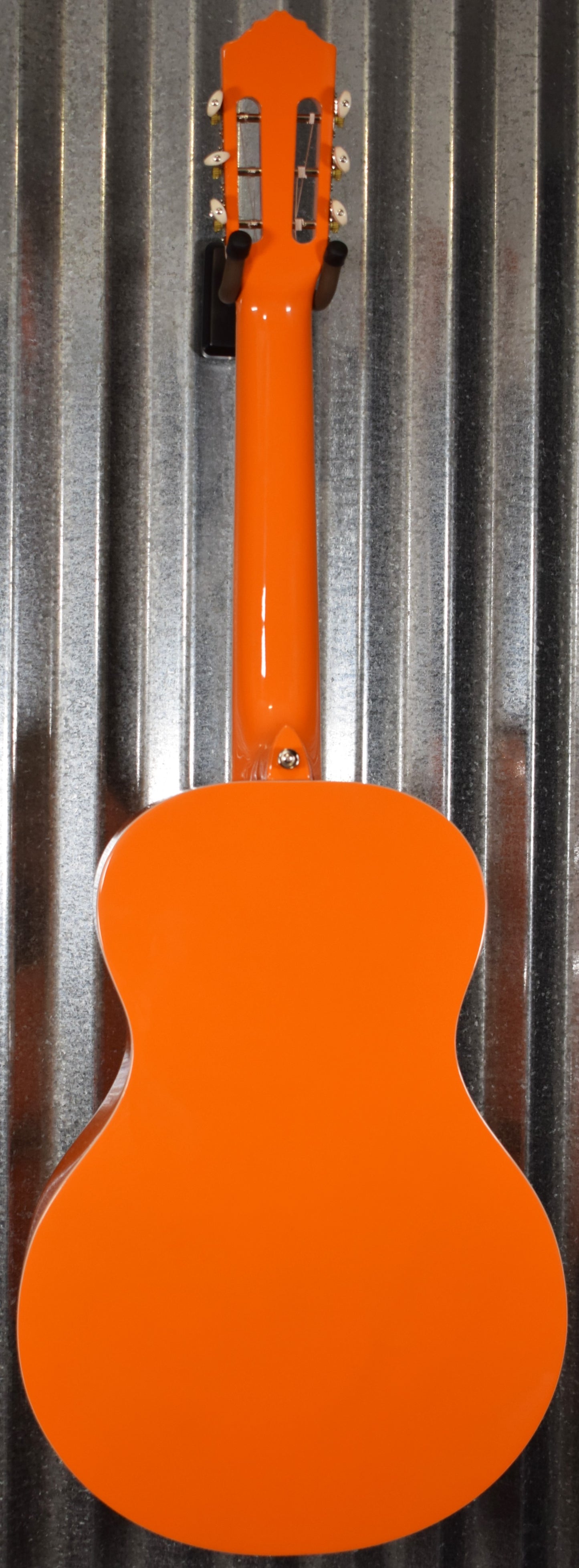 Ortega RGA-ORG Gaucho Nylon String Parlor Guitar Orange Guitar & Bag #0034