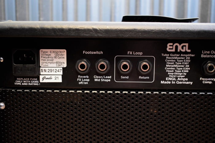 ENGL RockMaster E307 20 Watt All Tube Reverb & Power Soak Guitar Amplifier Head Rock Master