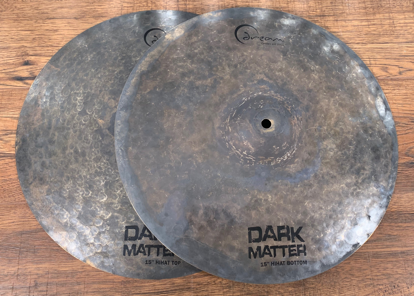 Dream Cymbals DMHH15 Dark Matter Series Hand Forged & Hammered 15" Hi Hat Set Demo
