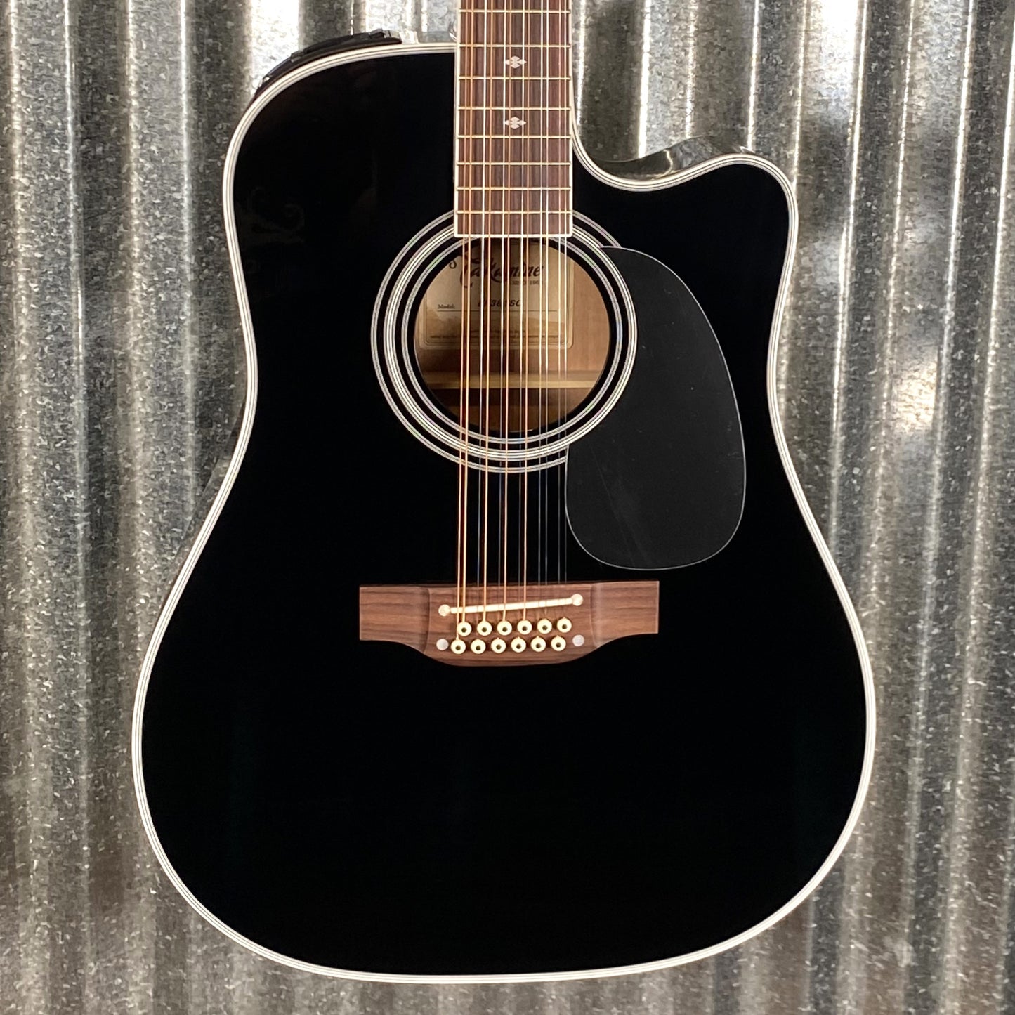 Takamine EF381SC12 Cutaway 12 String Acoustic Electric Guitar Black & Case Japan #0419