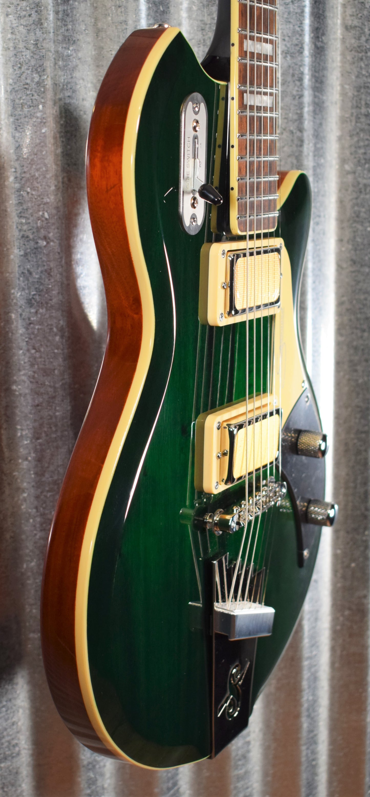 Supro 1296BG Silverwood Trans British Racing Green Guitar & Bag Demo #0567